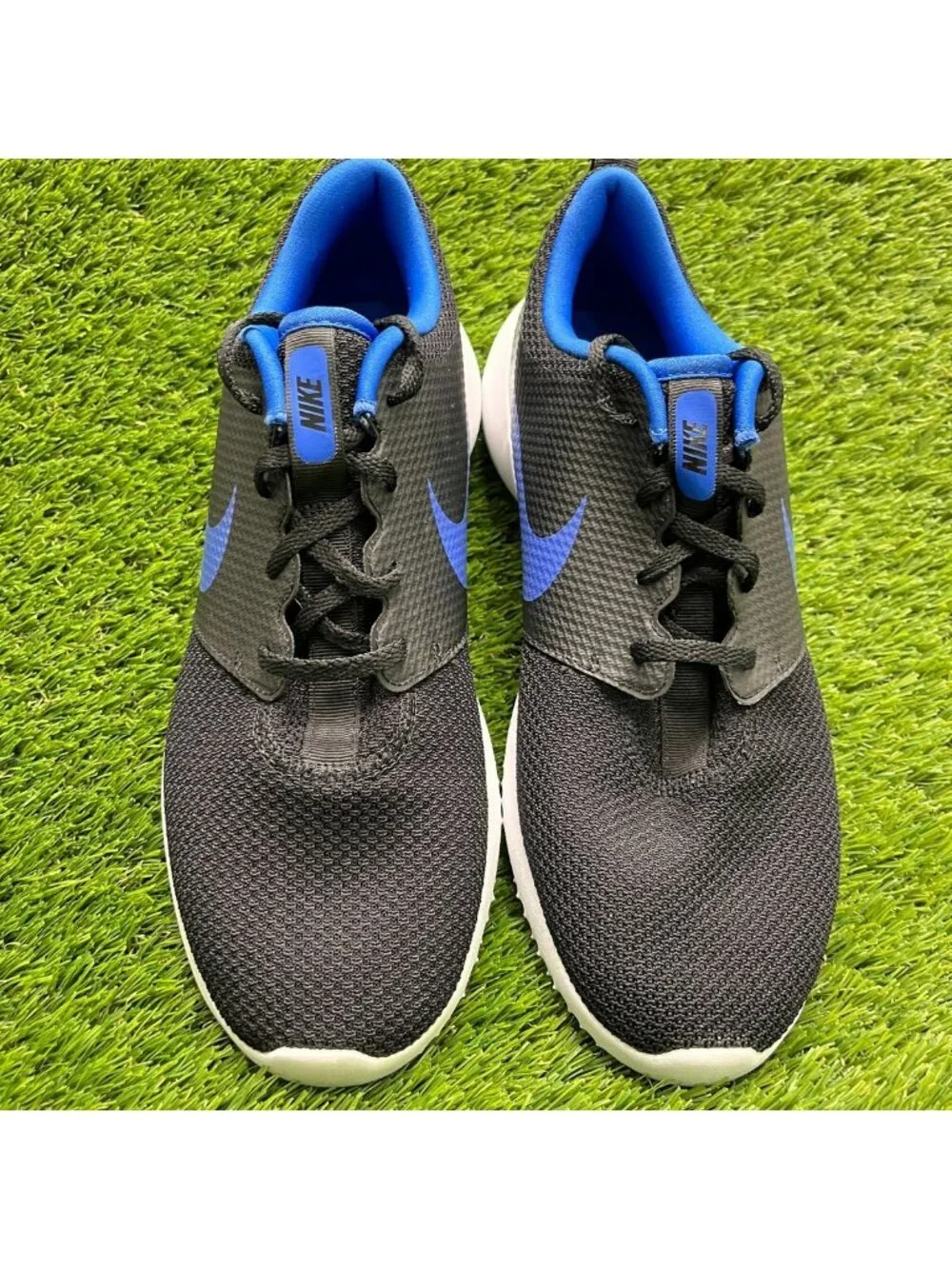 Nike Roshe G Mens Size 10 Black Blue White Athletic Spikeless Outdoor Golf Shoes